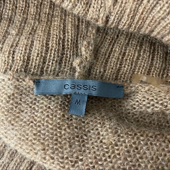 Cassis Cowl Neck Camel Colour Sweater M - Picture 5 of 9